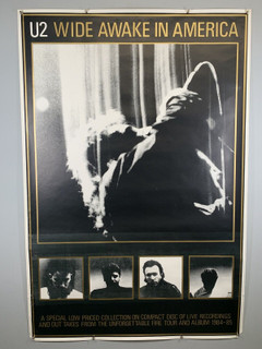 U2 Poster Original Promo Wide Awake In America 1985 front