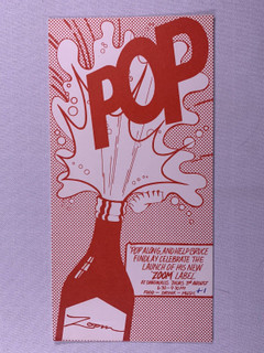 Simple Minds Ticket Invite Zoom Label Launch Party Dingwalls London 1977 front