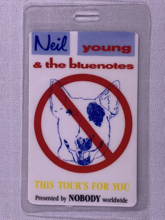 Neil Young & The Bluenotes Pass Ticket Original Sponsored By Nobody Tour 1988 Front