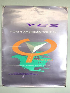 Yes Poster Original Vintage Promo North American 90125 Tour 1984 front