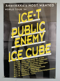 Public Enemy Ice-T Ice Cube Poster Promo AmeriKKKa’s Most Wanted World Tour 1994 front