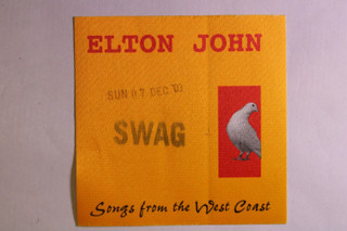 Elton John Pass Original Songs From The West Coast Tour 2002 front