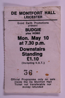 Budgie Ticket Original Vintage If I Were Brittania I'd Waive The Rules Tour 1976 Front