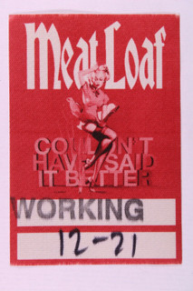 Meat Loaf Pass Original Couldn't Have Said It Better Tour Manchester 2004 #1 Front