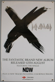 Def Leppard Poster Original Promo X 2002 #1 front