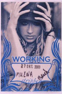 Christina Aguilera Pass Original The Stripped Tour Manchester 2003 front