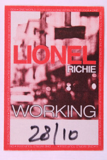 Lionel Richie Pass Original The One World Tour Manchester 2004 front