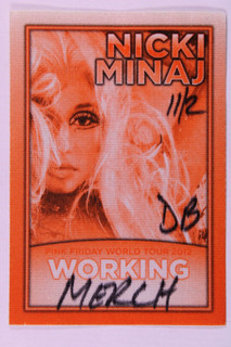 Nicki Minaj Pass Original Pink Friday: Reloaded World Tour Manchester 2003 front