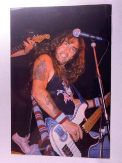 Iron Maiden Steve Harris Photo Vintage Used Press Promo Circa Early 1990s front
