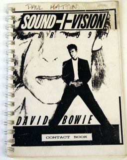 David Bowie Contact Book Original Vintage Sound And Vision Tour 1990 Front