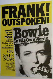 David Bowie Original In His Own Words Promo Poster Circa 1980 front