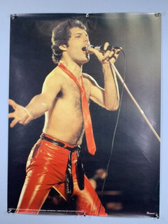 Queen Freddie Mercury Poster Fraser Gray Verkerke Original Vintage Circa 1980 front
