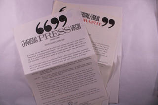 Malcolm McLaren Sex Pistol Press Release Original Charisma Virgin 1985 Front Both