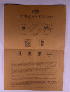 The Teardrop Explodes Flyer Original Merchandise 1981 front
