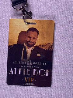 Alfie Boe Pass Ticket + Lanyard Original As Time Goes By An Evening With 2018 front zoomed