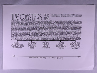 The Coasters Pete Frame Original Rock Family Tree front