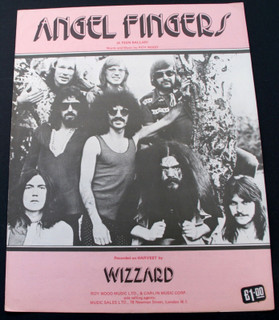 Wizzard Roy Wood Sheet Music Vintage Angel Fingers Circa Mid 70s front