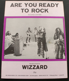 Wizzard Roy Wood The Move ELO Sheet Music Vintage Are You Ready to Rock 1974 front