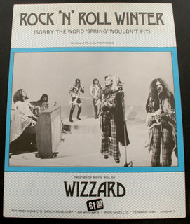 Wizzard Roy Wood Sheet Music Vintage Rock N Roll Winter Circa Mid 70s front