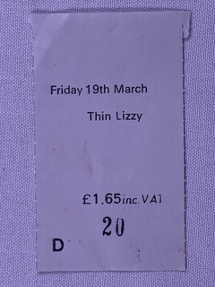 Thin Lizzy Ticket Stub Original Vintage Jailbreak Tour Manchester March 1976 front