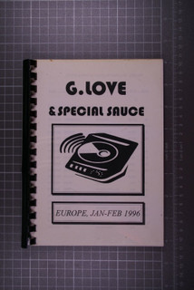 G. Love & Special Sauce Itinerary Original Vintage Europe Tour 1996 Front