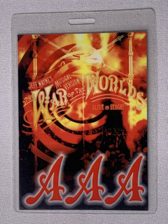 Jeff Wayne Pass Ticket Original War Of The Worlds Live 2010 Front