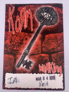 Korn Pass Ticket Original Used Working See You On The Other Side Tour CT US 2006 front