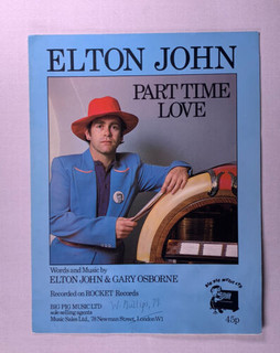 Elton John Sheet Music Original Part Time Love 1978 front