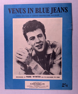 Mark Wynter Sheet Music Original Venus In Blue Jeans 1962 front