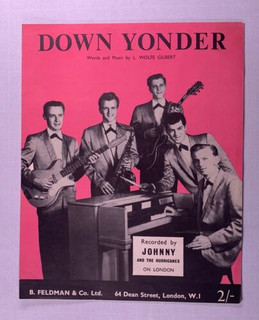 Johnny And The Hurricanes Sheet Music Original Down Yonder 1960 front