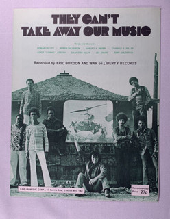 The Animals Eric Burden And War Sheet Music They Cant Take Away Our Music 1970 front