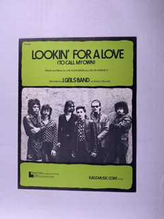 J.Geils Band Sheet Music Original Lookin' For A Love 1971 front