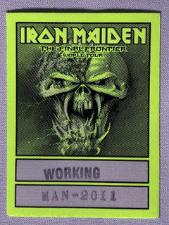 Iron Maiden Pass Ticket Original The Final Frontier Tour Manchester 2011 front