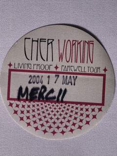 Cher Pass Ticket Original Living Proof The Farewell Tour Manchester 2004 front