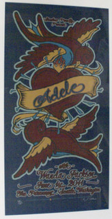 Adele Poster Ltd Edition Art 35/150 Signed by Gary Houston Seattle 2011 front