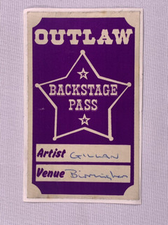 Deep Purple Gillan Pass Ticket Original Mr Universe Tour Birmingham 1979 Front
