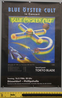 BOC Blue Oyster Cult Poster Original Dusseldorf Tour Poster 1986 front