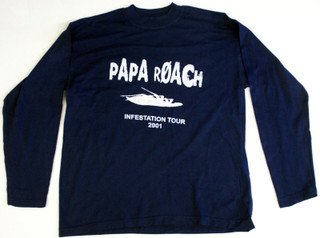 Papa Roach Shirt Vintage Long Sleeve Infestation UK Tour 2001 front