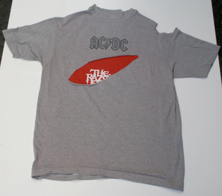 AC DC Shirt Original Official Vintage Razors Edge Promotion 1991 front