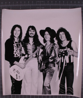 AC DC Geordie Photograph Original Promotion Stamped Mid 1970s front