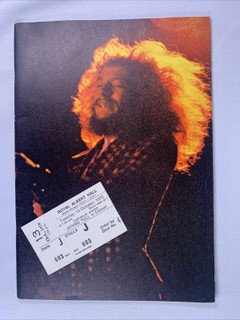 Jethro Tull Programme + Complete Ticket Original Benefit Tour Albert Hall 1970 front