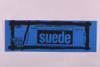 Suede The London Suede Ticket Original Edwards No. 8 Rock Club Birmingham 1992 front