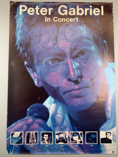 Peter Gabriel Genesis Poster Original Promo In Concert 1987 front