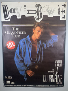 David Bowie Poster Original Promo Glass Spider Tour Paris 1987 front