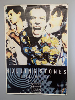 Rolling Stones Poster Original Vintage Steel Wheels Album Promotion August 1989 front