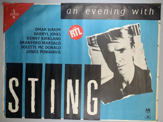 The Police Sting Poster Original A&M Records Promo An Evening With.. France 1986 front