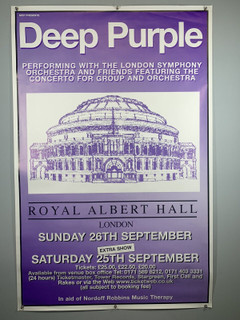 Deep Purple Poster Original Promo Concerto Albert Hall 1999 front