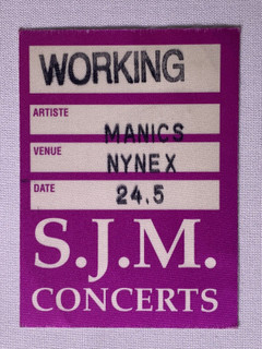 Manic Street Preachers Ticket Original Everything Must Go Tour Manchester 1997 Front