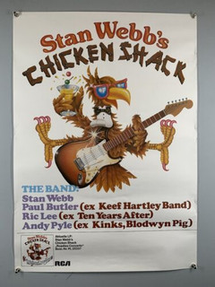 Stan Webb’s Chicken Shack Poster Original Promo RCA Roadies Concerto 1981 front