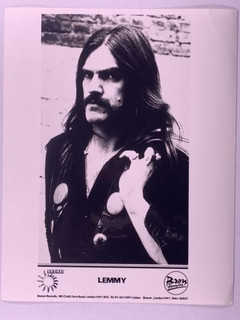 Motorhead Lemmy Photo Vintage Bronze Records Promo October 1978 front